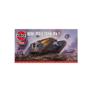 AIRFIX AIR A01315V WWI MALE TANK MK.I 1/76 PLASTIC MODEL