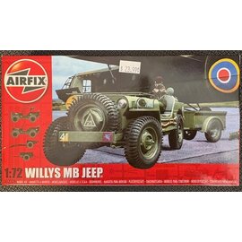 AIRFIX AIR A02339 WILLYS MB JEEP & TRAILER 1/72 PLASTIC MODEL