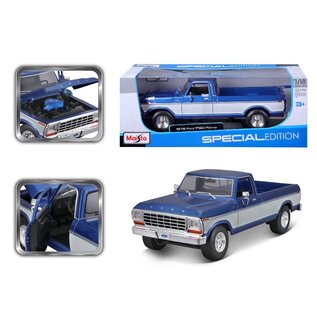 MAISTO MAI 31462 Maisto 1/18 SE 1979 Ford F150 Pick-up Truck - Blue/White