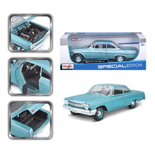 MAISTO MAI 31641 Maisto 1/18 SE 1962 Chevrolet Bel Air - Metallic Light Blue
