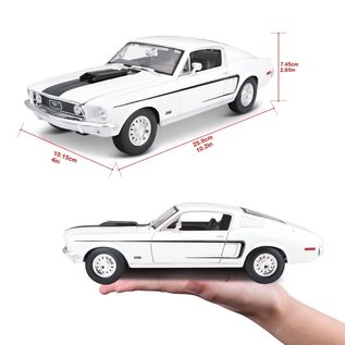 MAISTO MAI 31167 Maisto 1/18 SE 1968 Ford Mustang GT Cobra Jet - White