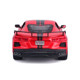 MAISTO MAI 31534-RED Maisto 1/24 SE 2020 Corvette Stingray Coupe High wing - Red