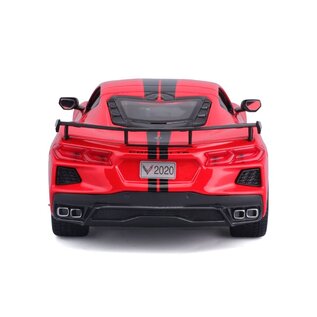 MAISTO MAI 31534-RED Maisto 1/24 SE 2020 Corvette Stingray Coupe High wing - Red