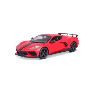 MAISTO MAI 31534-RED Maisto 1/24 SE 2020 Corvette Stingray Coupe High wing - Red