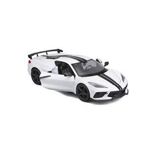 MAISTO MAI 31534-WH Maisto 1/24 SE 2020 Corvette Stingray Coupe High wing - White