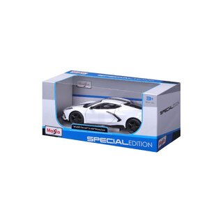 MAISTO MAI 31534-WH Maisto 1/24 SE 2020 Corvette Stingray Coupe High wing - White