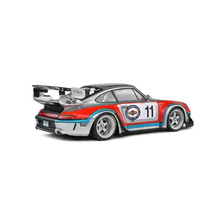 SOLIDO SOL S1808502 Solido - RWB Porsche 911 (993) "Martini" (Grey) 1/18 DIE-CAST (MINOR DAMAGE DISPLAY WINDOW)