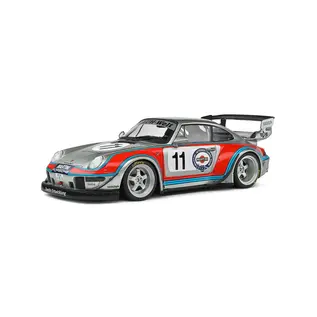 SOLIDO SOL S1808502 Solido - RWB Porsche 911 (993) "Martini" (Grey) 1/18 DIE-CAST (MINOR DAMAGE DISPLAY WINDOW)