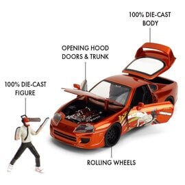 JADA TOYS JAD 35181 Jada 1/24 "Hollywood Rides" - 1995 Supra w/ Chainsaw Man