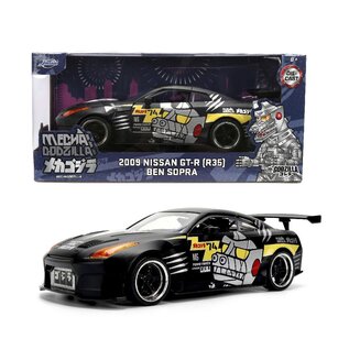 JADA TOYS JAD 36707 Jada 1/24 "Hollywood Rides" Godzilla, 2009 GT-R (R35) Ben Sopra