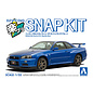 AOSHIMA AOS 20044 Aoshima 1/32 SNAP KIT #12-BB Nissan R34 Skyline GT-R (Bayside Blue)