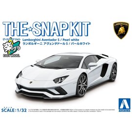 AOSHIMA AOS 06814 Aoshima 1/32 SNAP KIT #12-A Lamborghini Aventador S (Pearl White)