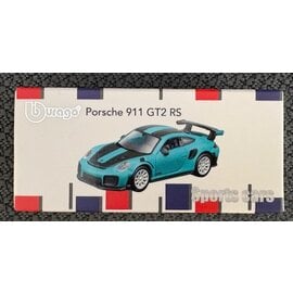 BURAGO BUR 244031 PORSCHE 911 GT2 RS TEAL 1/64 DIE-CAST