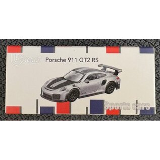 BURAGO BUR 242389 PORSCHE 911 GT2 RS SILVER 1/64 DIE-CAST