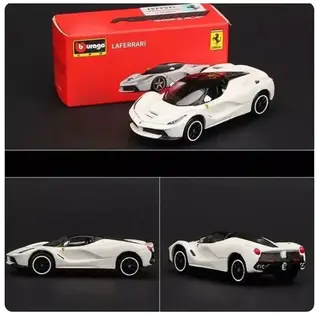 BURAGO BUR 242518 FERRARI LAFERRARI WHITE 1/64 DIE-CAST