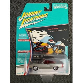 JOHNNY LIGHTNING JL 07934 1969 DODGE CORONET R/T CONVERTIBLE SILVER POLY 1/64 DIE-CAST