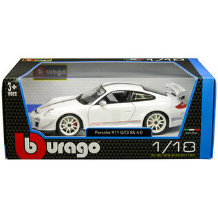 BURAGO BUR 18-11036-WHITE PORSCHE 911 GT3 RS 4.0 WHITE 1/18 DIE-CAST