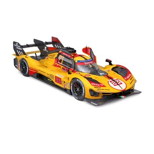 BURAGO BUR 18-16304 Bburago 1/18 Racing Ferrari 499P 24HLM (2024) - Yellow #83