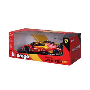 BURAGO BUR 18-16303 Bburago 1/18 Racing Ferrari 499P 24HLM (2024) - Red #50