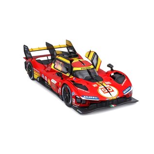 BURAGO BUR 18-16303 Bburago 1/18 Racing Ferrari 499P 24HLM (2024) - Red #50