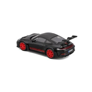 BURAGO BUR 18-38313 Bburago 1/43 Race Porsche 911 GT3 RS - Black w/ Red Text
