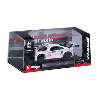 BURAGO BUR 18-38302 Bburago 1/43 Race Porsche 911 RSR - White