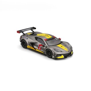 BURAGO BUR 18-38312 Bburago 1/43 Race 2020 Chevrolet Corvette C8R - Yellow/Grey