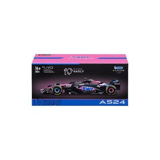 BURAGO BUR 18-38220 Bburago 1/43 F1 Alpine F1 Team A524 w/helmet (2024) Gasly #10