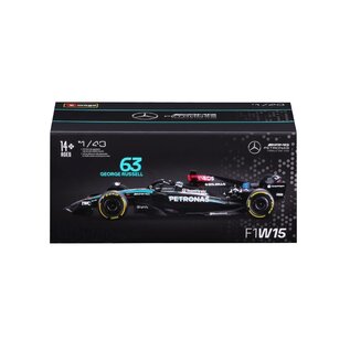 BURAGO BUR 18-38209-63 Bburago 1/43 F1 Mercedes W15 w/helmet (2024) - Russell #63