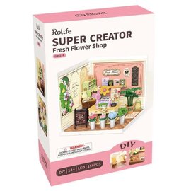 ROLIFE ROE DW017B Rolife Fresh Flower Shop DIY Plastic Miniature House
