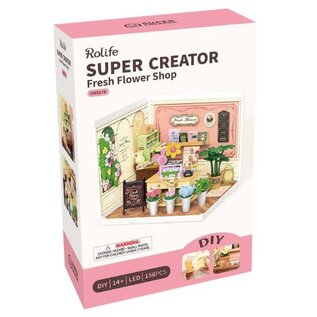 ROLIFE ROE DW017B Rolife Fresh Flower Shop DIY Plastic Miniature House