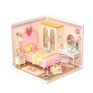 ROLIFE ROE DW016 Rolife Lovely Pink Bedroom DIY Plastic Miniature House