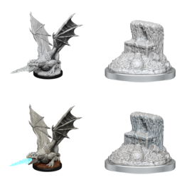 WIZKIDS WK 90589 D&D Nolzur's Marvelous Miniatures: Wave 19: White Dragon Wyrmling