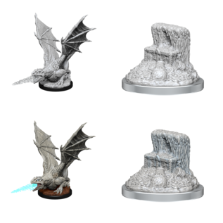 WIZKIDS WK 90589 D&D Nolzur's Marvelous Miniatures: Wave 19: White Dragon Wyrmling