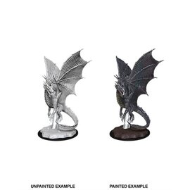 WIZKIDS WK 90036 D&D Nolzur's Marvelous Unpainted Miniatures: Wave 11: Young Silver Dragon