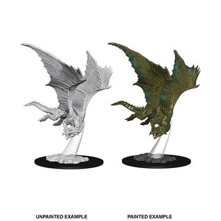 WIZKIDS WK 73710 D&D Nolzur's Marvelous Unpainted Miniatures: Wave 9: Young Bronze Dragon