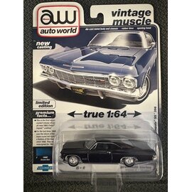AUTOWORLD AW 07643 1965 CHEVY IMPALA SS 396 DANUBE BLUE 1/64 DIE-CAST