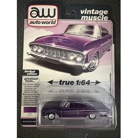 AUTOWORLD AW 07651 1961 DODGE DART PHOENIX LOWRIDER PUPLE SKY 1/64 DIE-CAST