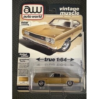 AUTOWORLD AW 07650 1968 DODGE CORONET R/T MEDIUM GOLD POLY 1/64 DIE-CAST