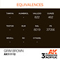 AK INTERACTIVE AK 11112 AK Interactive 3G Acrylic Grim Brown 17ml