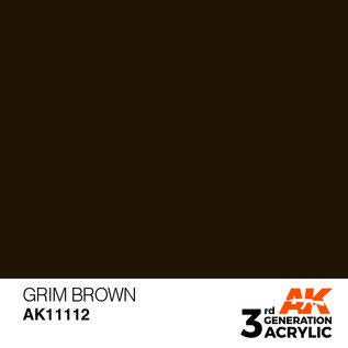 AK INTERACTIVE AK 11112 AK Interactive 3G Acrylic Grim Brown 17ml