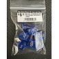 BB DICE-B MARBLED DICE POLYHEDRAL BLUE/GOLD (7PCS)