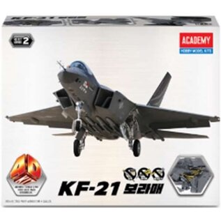 Academy/Model Rectifier Corp. ACA 15401 Academy KF-21 Boramae 4D Model Kit (Korean Packaging and Instruction Manual)