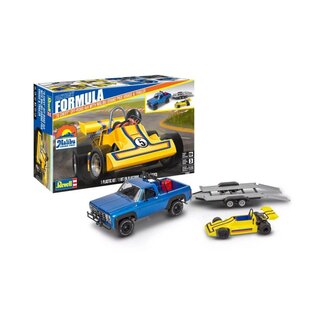 REVELL GERMANY REV 14581 FANTASY FORMULA 1978 CHEVY OFF-ROAD 4X4 WITH MALIBU GRAND PRIX VIRAGE & TRAILER