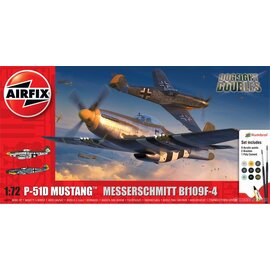 AIRFIX AIR A50193 P-51D MUSTANG / MESSERSCHMITT BF109F-4 DOGFIGHT DOUBLES COMPLETE SET