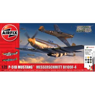 AIRFIX AIR A50193 P-51D MUSTANG / MESSERSCHMITT BF109F-4 DOGFIGHT DOUBLES COMPLETE SET