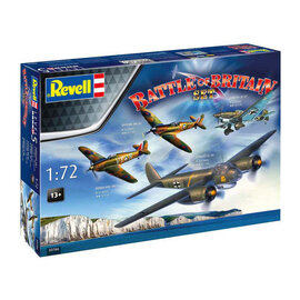 REVELL GERMANY REV 03766 BATTLE OF BRITAIN SET JUNKERS JU 87 AND 88 / SPITFIRE MK.IIA / HURRICANE MK.I 1/72 PLASTIC MODELS