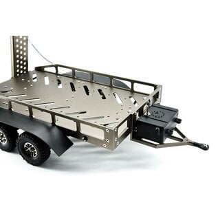 HOBBY DETAILS HDT TL01003B Hobby Details 1/16 to 1/18 Trailer with LED Lights (Trailer Bed 30 x 16 x 8.5 cm)(Ramps 12 x 4 cm) - Ti-Color