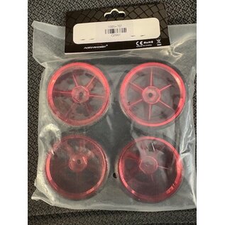 AUSTARHOBBY AUS Q0961 60mm WHEEL CHRM RED  12mm WHEEL HEX / DRIFT TIRE
