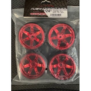 AUSTARHOBBY AUS Q0961 60mm WHEEL CHRM RED  12mm WHEEL HEX / DRIFT TIRE